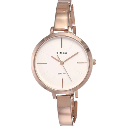 Fashion Women Quartz Beige Dial Analog Stainless Steel Watch TWEL12804