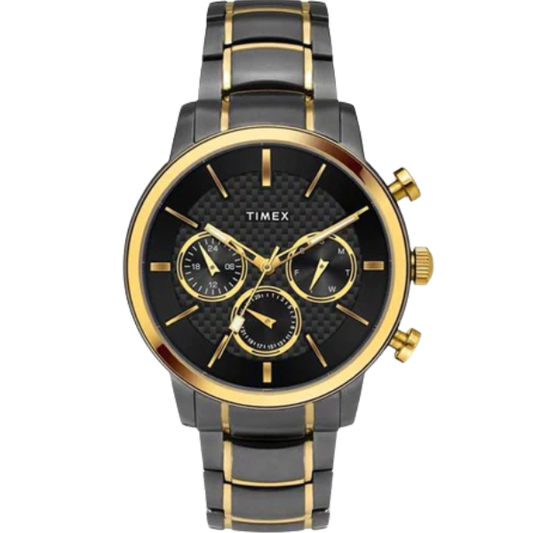 Fashion Men Quartz Black Dial Chronograph Stainless Steel Watch TWEG20204