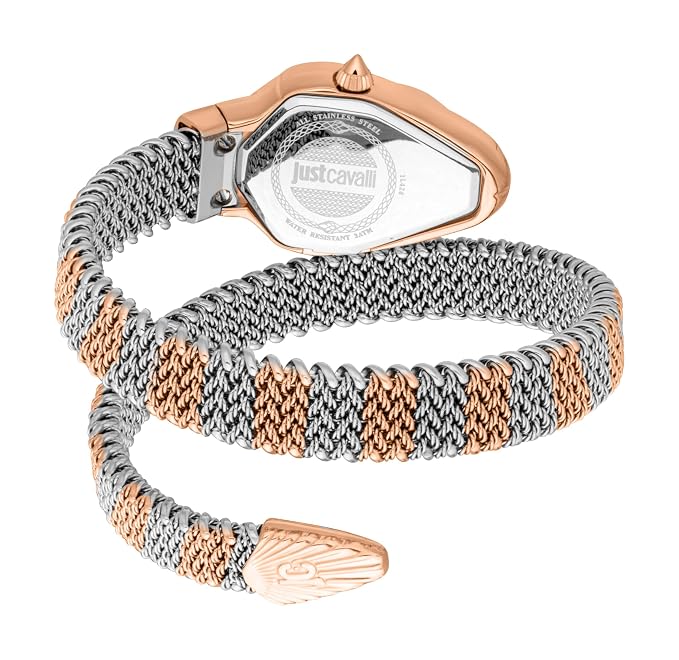 Just Cavalli Fiamma Snake-Textured Wrap-Around Women's Watch JC1L426M0065
