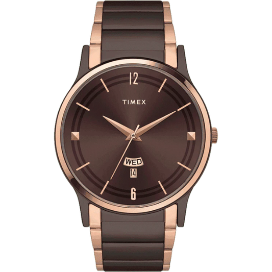 Timex Men Brown Round Dial Analog Watch