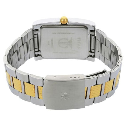 Titan Quartz Analog with Day and Date Silver Dial Stainless Steel Strap Watch for Men
