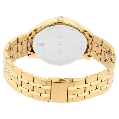 Titan Regalia Opulent Black Dial Analog with Day and Date Stainless Steel Strap watch for Men