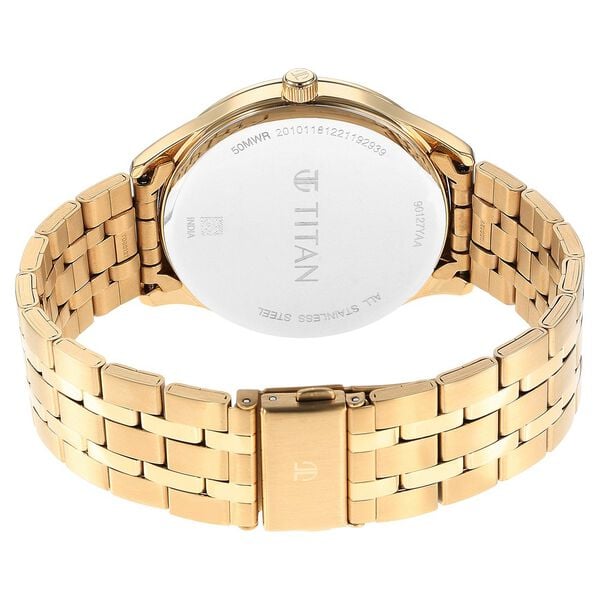 Titan Opulent Green Dial Analog Stainless Steel Strap watch for Men