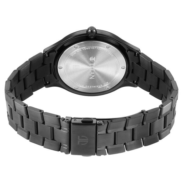 Titan Classique Slimline Anthracite Dial Analog with Date Stainless Steel Strap watch for Men