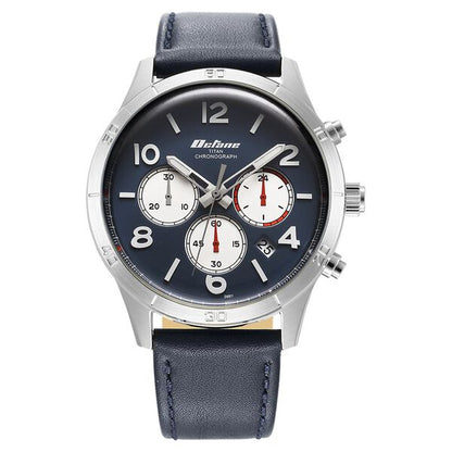 Titan Octane Classic Sporty Blue Dial Chronograph Leather Strap watch for Men