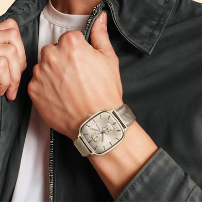 Titan Avant Garde Silver Dial Quartz Multifunction Stainless Steel Strap watch for Men
