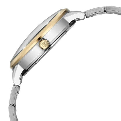 Titan Elegance Analog with Date by Hand and Blue Dial Stainless Steel Two Toned Strap Watch for Men