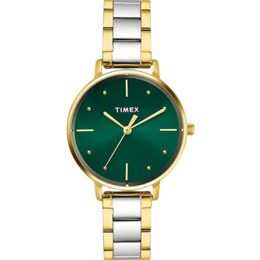 Trendline Women Quartz Green Dial Analog Stainless Steel Watch TWEL15830