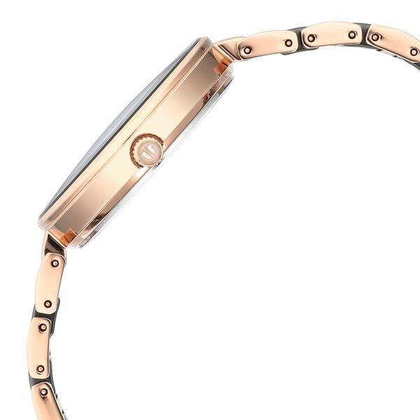 Purple Ceramics Green Dial Steel & Ceramic Strap Watch for Women