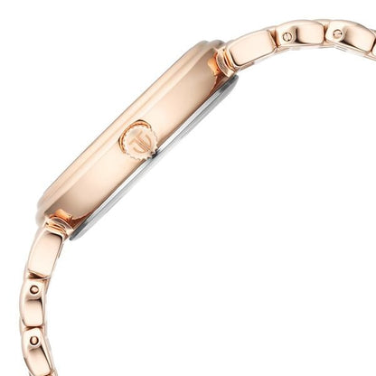 Titan Aura Quartz Analog Rose Gold Dial Rose Gold Stainless Steel Strap Watch for Women
