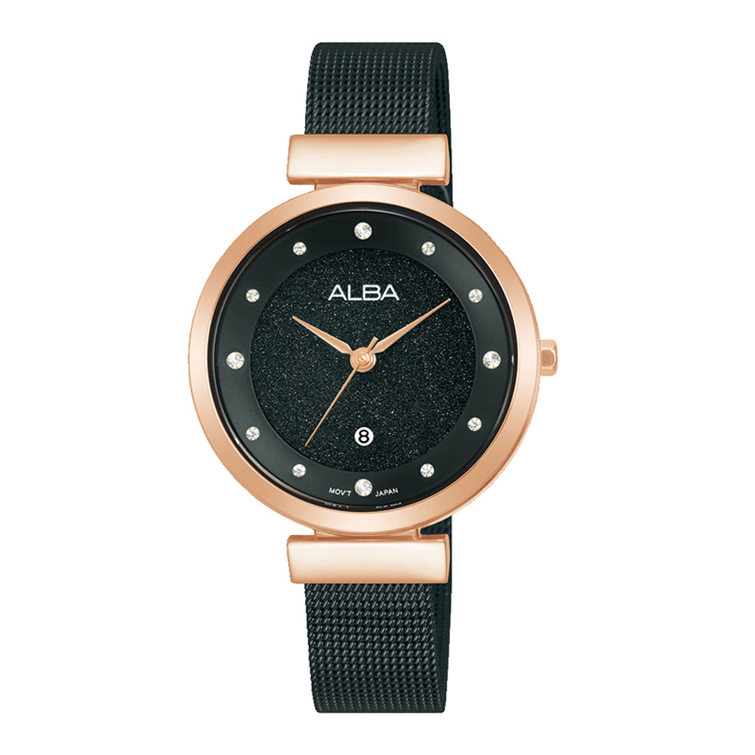 ALBA Black Shimmer Ladies Watch AH7BZ8X1