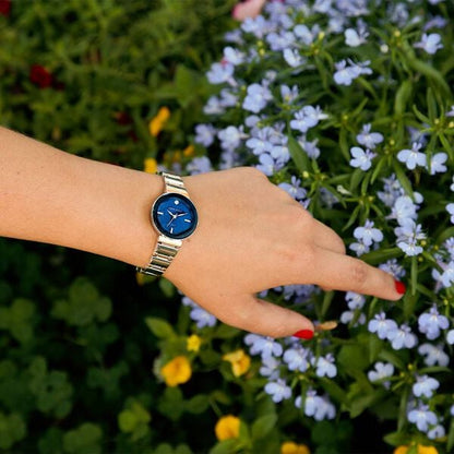 Anne Klein Quartz Analog Blue Dial Metal Strap Watch for Women
