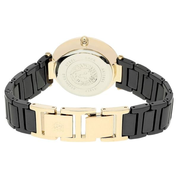 Anne Klein Quartz Analog Black Dial Ceramic Strap Watch for Women