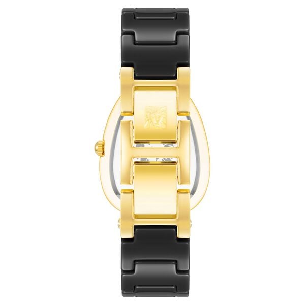 Anne Klein Quartz Analog Black Dial Black Ceramic Strap Watch For Women