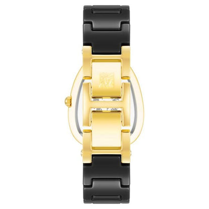 Anne Klein Quartz Analog Black Dial Black Ceramic Strap Watch For Women