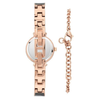 Anne Klein Quartz Analog Black Dial Two Toned Metal Strap Watch For Women
