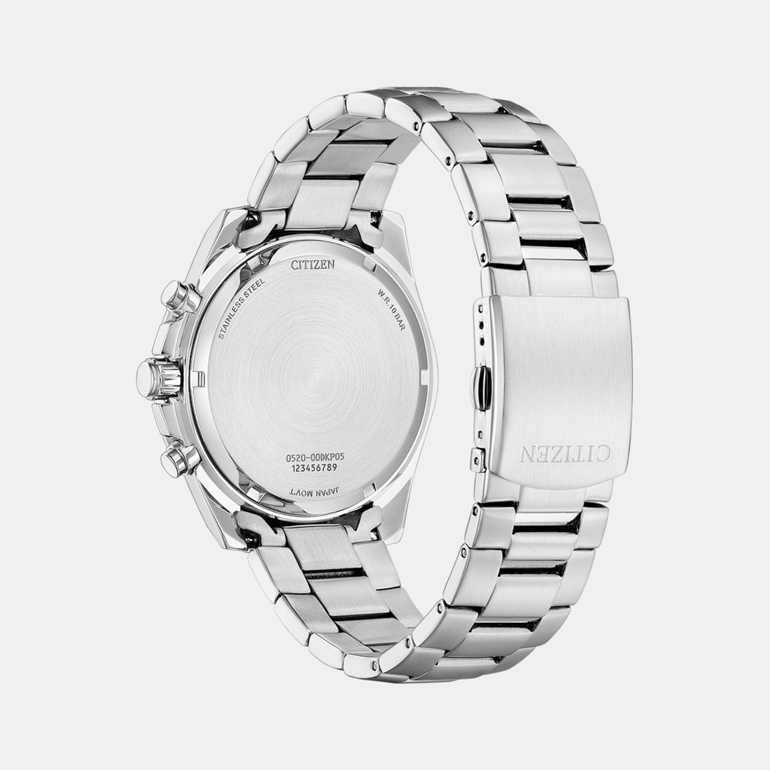 Men Quartz Light Blue Dial Chronograph Stainless Steel Watch AN8230-59L