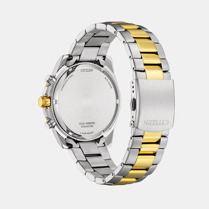 Men Quartz Green Dial Chronograph Stainless Steel Watch AN8234-58X