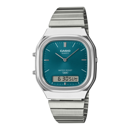 WW3124 Casio Vintage Dual Time Chain Watch AQ-240E-3ADF
