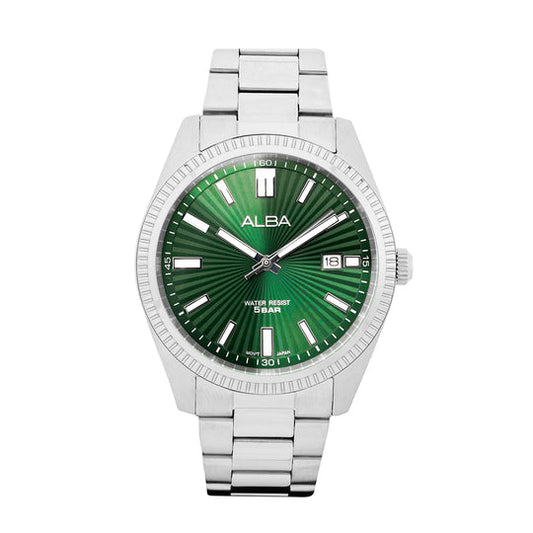 AS9S67X1 Emerald Green Textured Dial Watch