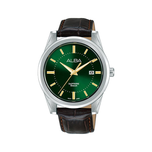 AS9V29X1 Forest Green Dial With Leather Strap