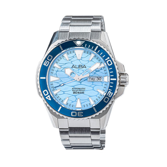 A3B023X1 Sky Blue Patterned Dial Automatic Watch
A3B023X1