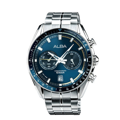 A4B017X1 Navy Blue Dial Chronograph Watch