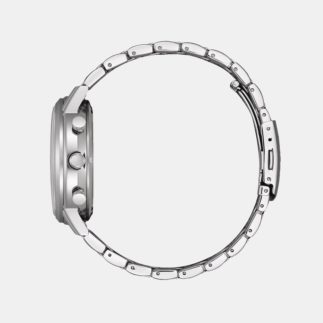 Men Eco-Drive White Dial Chronograph Stainless Steel Watch CA4630-53A