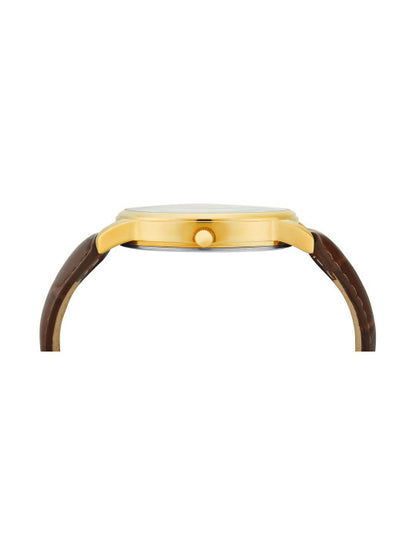 Men Brass Dial & Straps Analogue Watch TWTG12109