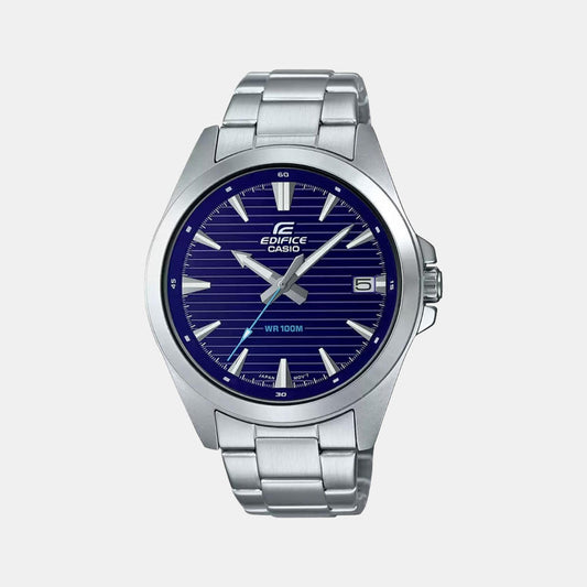 Edifice Men Quartz Blue Dial Analog Stainless Steel Watch ED536