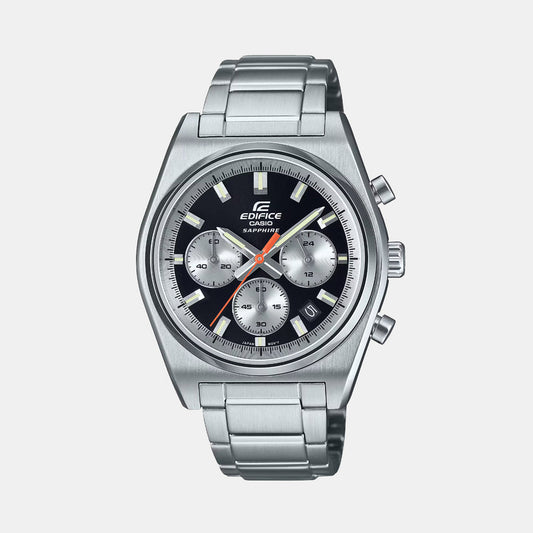 Edifice Men Quartz Black Dial Chronograph Stainless Steel Watch ED633