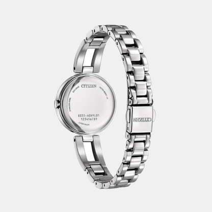 Eco-Drive Women Eco-Drive Light Blue Dial Analog Stainless Steel Watch EM0801-85N