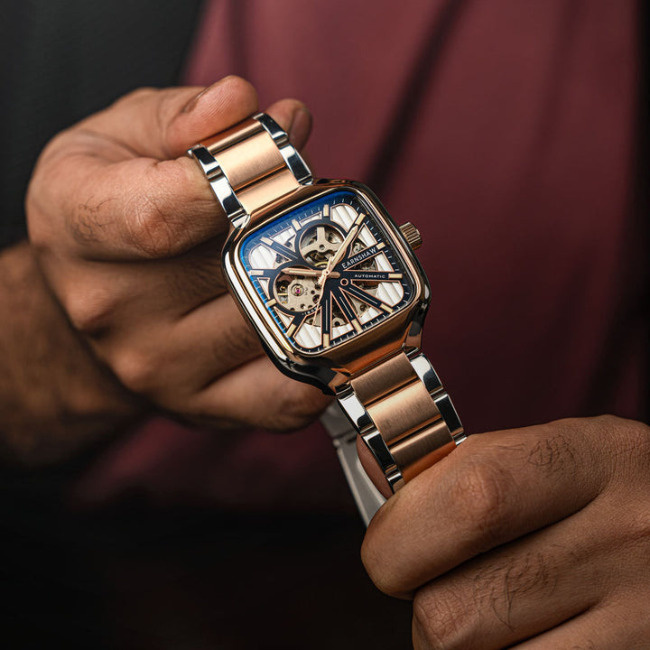 EARNSHAW ES-8294-88 Paxton Skeleton Automatic Watch for Men