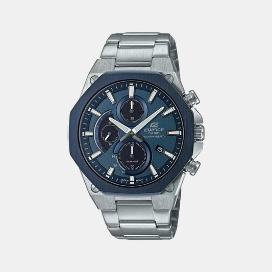 Edifice Men Quartz Blue Dial Chronograph Stainless Steel Watch EX528