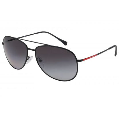 Prada Linea Rossa Sunglasses SPS55U 1BO-5W1 Matte Black/Grey Grad Polarized