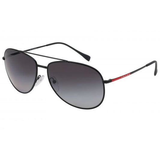 Prada Linea Rossa Sunglasses SPS55U 1BO-5W1 Matte Black/Grey Grad Polarized