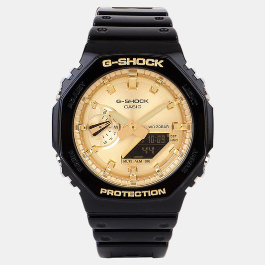 G-Shock Men Quartz Gold Dial Analog-Digital Resin Watch G1453