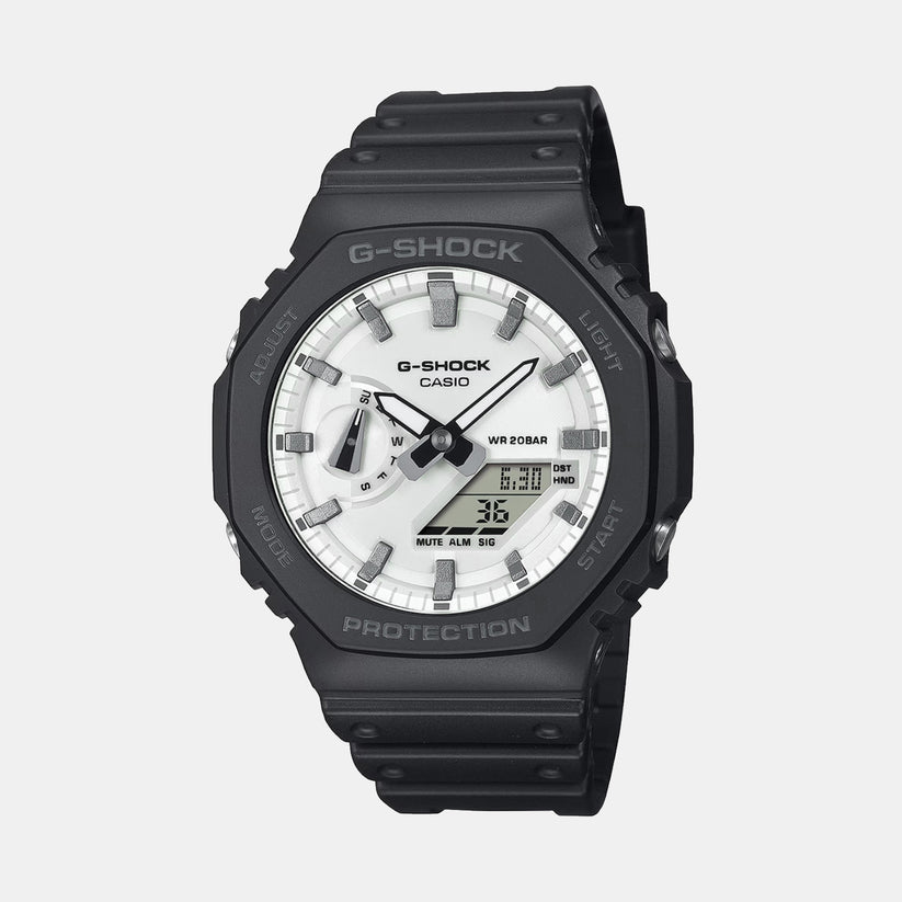 G-Shock Men Quartz White Dial Analog-Digital Resin Watch G1637