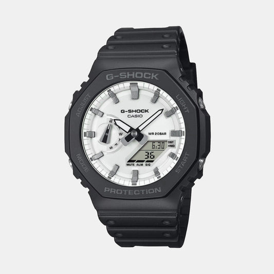 G-Shock Men Quartz White Dial Analog-Digital Resin Watch G1637