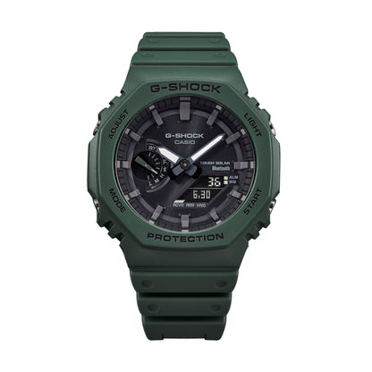Men G1244 G-Shock GA-B2100-3ADR Green Analog-Digital Dial Green Resin Strap Watch