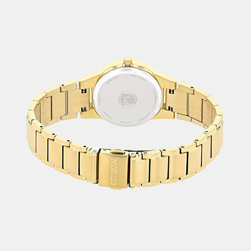 Axiom Women Eco-Drive Black Dial Analog Stainless Steel Watch GA1052-55E