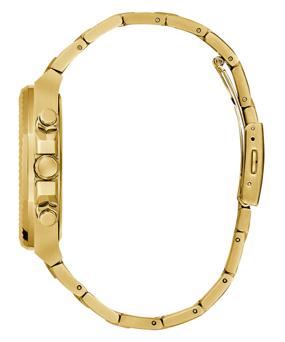 GUESS Equity Mens Gold Tone Multi-function Watch