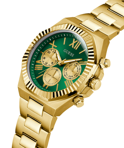 GUESS Equity Mens Gold Tone Multi-function Watch