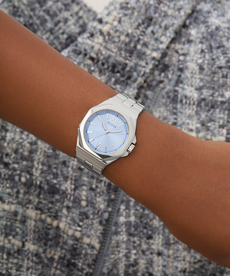 Women Quartz Blue Dial Analog Stainless Steel Watch GW0873L1