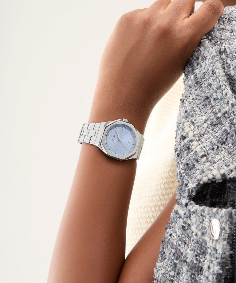 Women Quartz Blue Dial Analog Stainless Steel Watch GW0873L1
