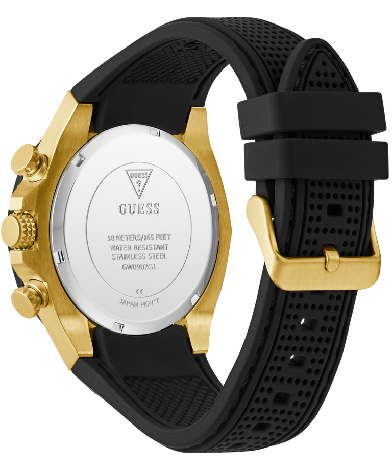 GUESS Mens Black 2-Tone Multi-function Watch