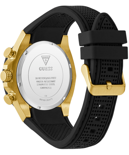 GUESS Mens Black 2-Tone Multi-function Watch
