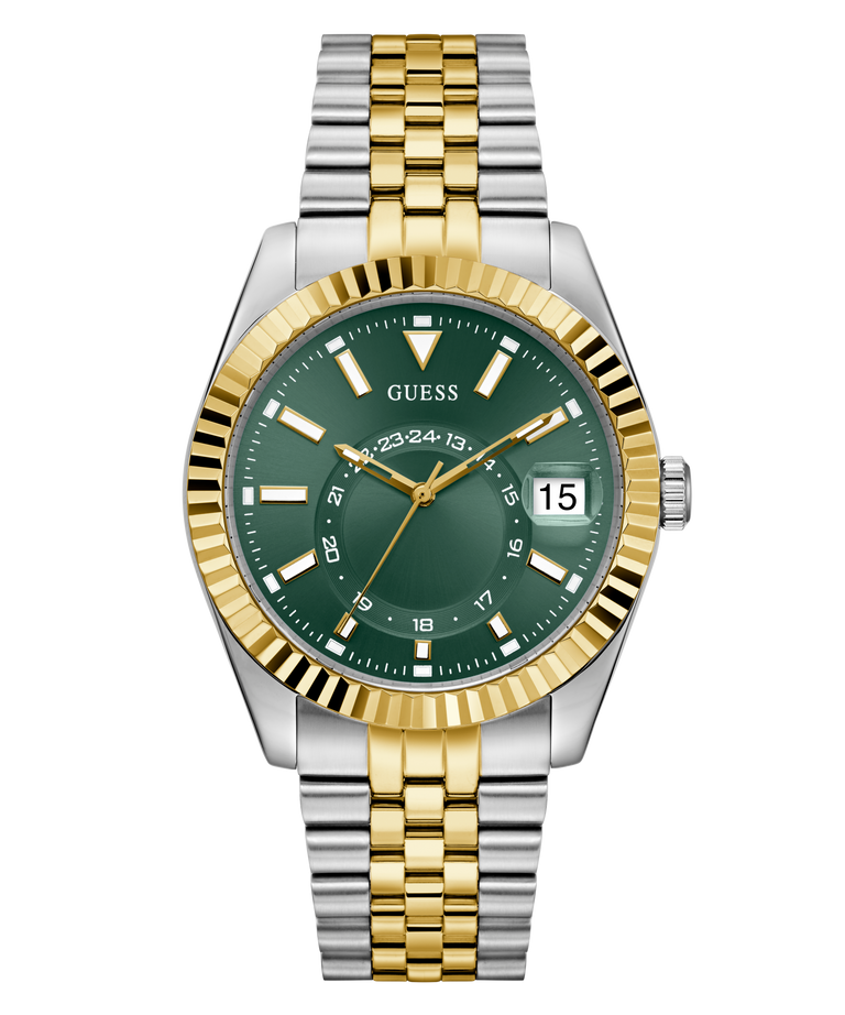 GUESS Mens Jaden 2-Tone Multi-function Date Watch