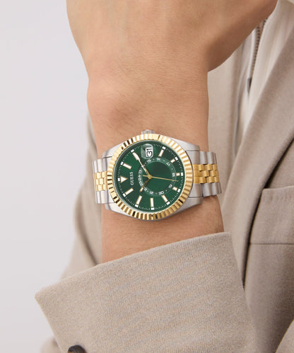 GUESS Mens Jaden 2-Tone Multi-function Date Watch