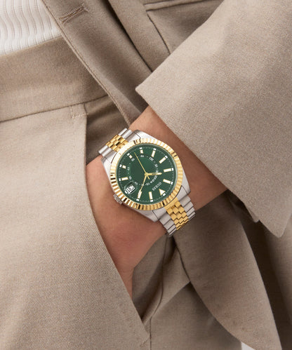 GUESS Mens Jaden 2-Tone Multi-function Date Watch